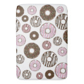 Muster der Donuts, rosa Donuts, braune Donuts Badematte (Vorderseite Vertikal)