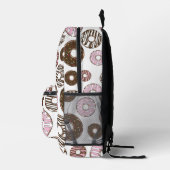 Muster der Donuts, rosa Donuts, braune Donuts Bedruckter Rucksack (Rechts)