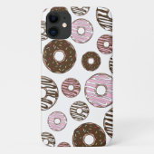 Muster der Donuts, rosa Donuts, braune Donuts Case-Mate iPhone Hülle (Rückseite)