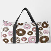 Muster der Donuts, rosa Donuts, braune Donuts Duffle Bag (Vorderseite)