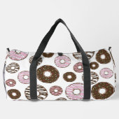 Muster der Donuts, rosa Donuts, braune Donuts Duffle Bag (Rückseite)