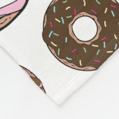 Muster der Donuts, rosa Donuts, braune Donuts Fleecedecke (Ecke)