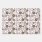 Muster der Donuts, rosa Donuts, braune Donuts Geschenkpapier Set (Vorderseite)