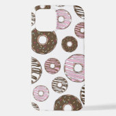 Muster der Donuts, rosa Donuts, braune Donuts iPhone Hülle (Rückseite)