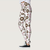 Muster der Donuts, rosa Donuts, braune Donuts Leggings (Links)
