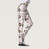 Muster der Donuts, rosa Donuts, braune Donuts Leggings (Rechts)