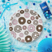 Muster der Donuts, rosa Donuts, braune Donuts Pappteller (Party)
