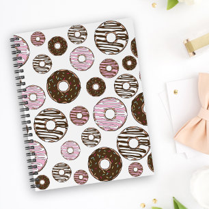 Muster der Donuts, rosa Donuts, braune Donuts Planer