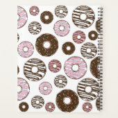Muster der Donuts, rosa Donuts, braune Donuts Planer (Rückseite)