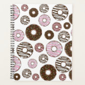 Muster der Donuts, rosa Donuts, braune Donuts Planer (Vorderseite)