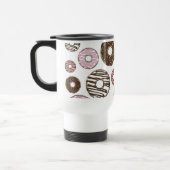 Muster der Donuts, rosa Donuts, braune Donuts Reisebecher (Links)