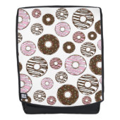 Muster der Donuts, rosa Donuts, braune Donuts Rucksack (Vorderseite)