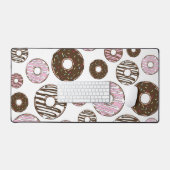 Muster der Donuts, rosa Donuts, braune Donuts Schreibtischunterlage (Tastatur & Maus)