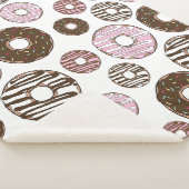 Muster der Donuts, rosa Donuts, braune Donuts Sherpadecke (3/4)