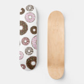 Muster der Donuts, rosa Donuts, braune Donuts Skateboard (Vorderseite)