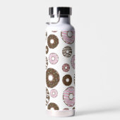 Muster der Donuts, rosa Donuts, braune Donuts Trinkflasche (Rechts)