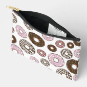 Muster der Donuts, rosa Donuts, braune Donuts Zubehörtasche (Offen)