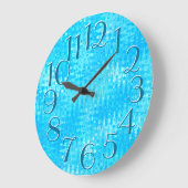 Muster der Eis Blue Ripples Elegante überdimension Große Wanduhr (Winkel)