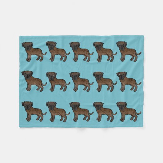 Muster der englischen Mastiff Rasse Hunde Fleecedecke (Vorderseite (Horizontal))