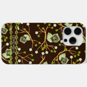 Muster der Eulen und Blume Case-Mate iPhone Hülle (Rückseite (Horizontal))