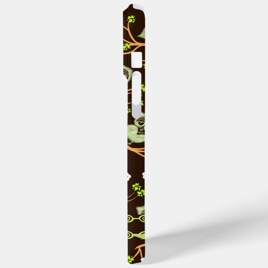 Muster der Eulen und Blume Case-Mate iPhone Hülle (Rückseite / Links)