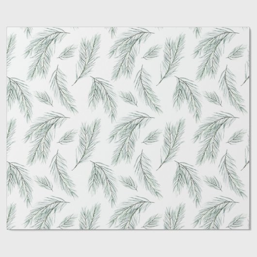 Muster der Evergreen Pine Branch Geschenkpapier (Flach)