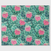 Muster der exotischen Protea-Blume Geschenkpapier (Flach)