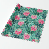 Muster der exotischen Protea-Blume Geschenkpapier (Ungerollt)