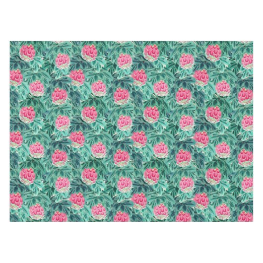 Muster der exotischen Protea-Blume Tischdecke (Vorderseite (Horizontal))