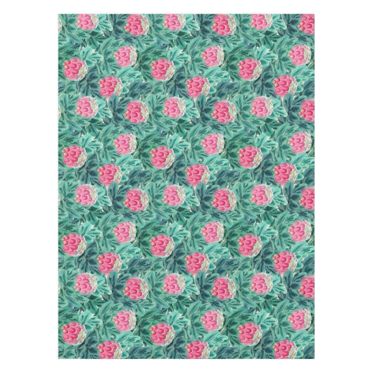 Muster der exotischen Protea-Blume Tischdecke (Vorderseite)