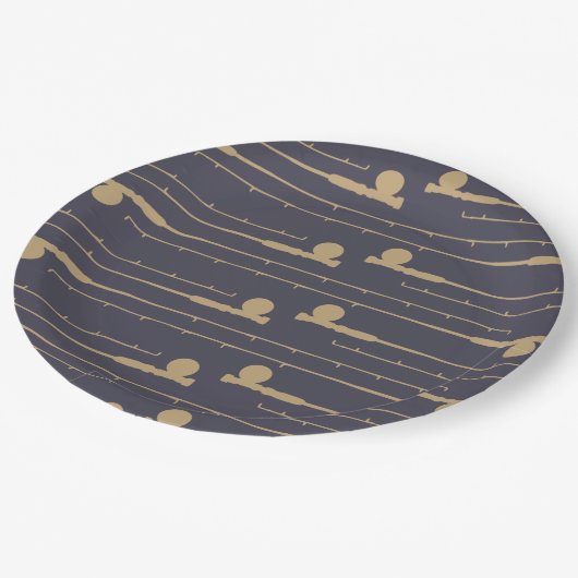 Muster der Fangroden Pappteller (Schrägansicht)