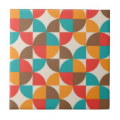 Muster der farbenfrohen Halbkreise des Mitteljahrh Fliese (Vorderseite)