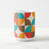Muster der farbenfrohen Halbkreise des Mitteljahrh Kaffeetasse (Mittel)