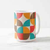 Muster der farbenfrohen Halbkreise des Mitteljahrh Kaffeetasse (VorderseiteRechts)