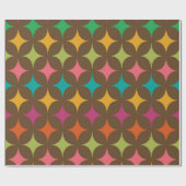 Muster der farbenfrohen Retro-Sternexplosionen Mit Geschenkpapier (Flach)