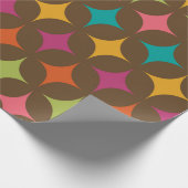Muster der farbenfrohen Retro-Sternexplosionen Mit Geschenkpapier (Ecke)