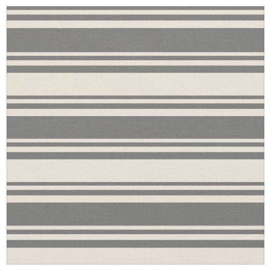 Muster der farbigen Linien Dim Gray und Bisque Stoff (Nahaufnahme)