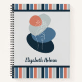 Muster der Farbpalette Blume Boho Notizblock (Vorderseite)