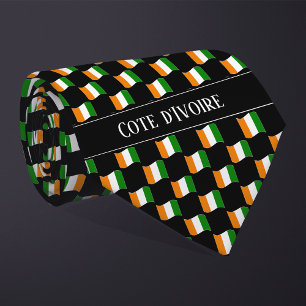 Muster der Flagge von Wavy Cote d'Ivoire Krawatte