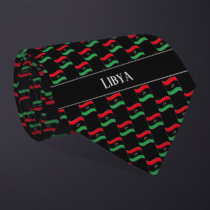 Muster der Flagge von Wavy Libyen Krawatte