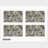 Muster der fossilen Haie Rechteckiger Aufkleber (Blatt)