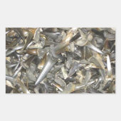 Muster der fossilen Haie Rechteckiger Aufkleber (Vorderseite)