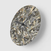 Muster der fossilen Haie Runde Wanduhr (Winkel)