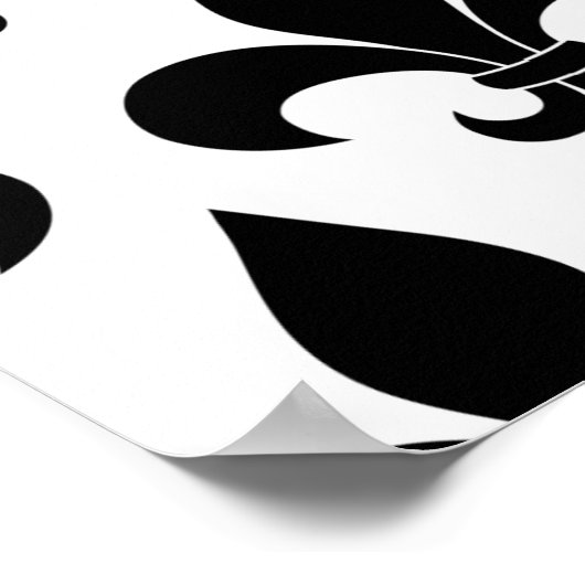 Muster der französischen Lilie Poster (Ecke)