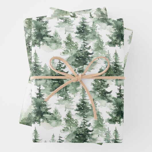 Muster der französischen Toilbaumen Geschenkpapier Set (Beispiel)