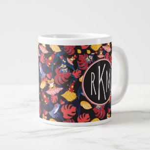 Muster der Frösche  Monogramm Jumbo-Tasse