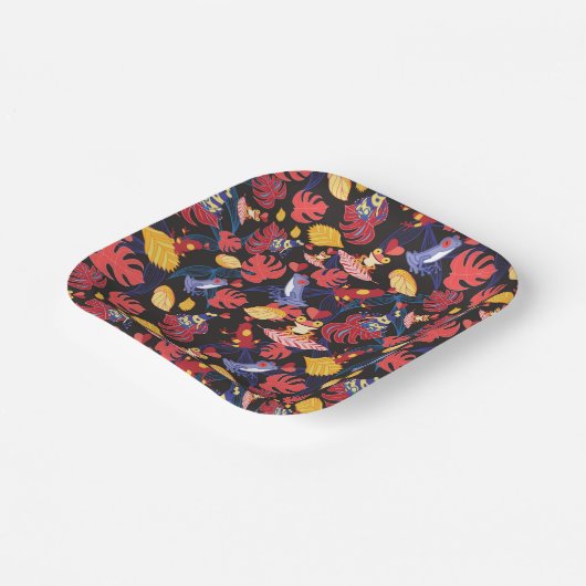 Muster der Frösche Pappteller (Gewinkelt)