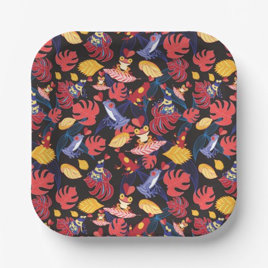 Muster der Frösche Pappteller (Vorderseite)