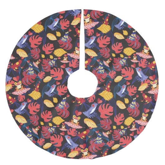 Muster der Frösche Polyester Weihnachtsbaumdecke (Vorderseite)