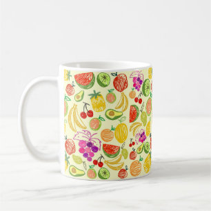 Muster der Fruchtdoodle Kaffeetasse